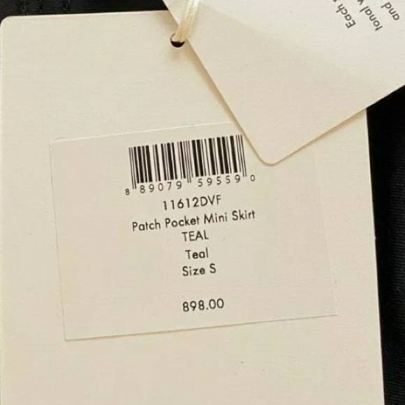 Diane Von Furstenberg patch pocket mini skirt S - Picture 6 of 6